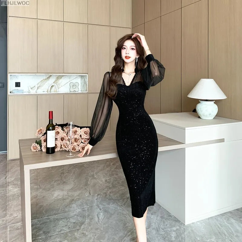 New Year French Design Party Dress Elegant