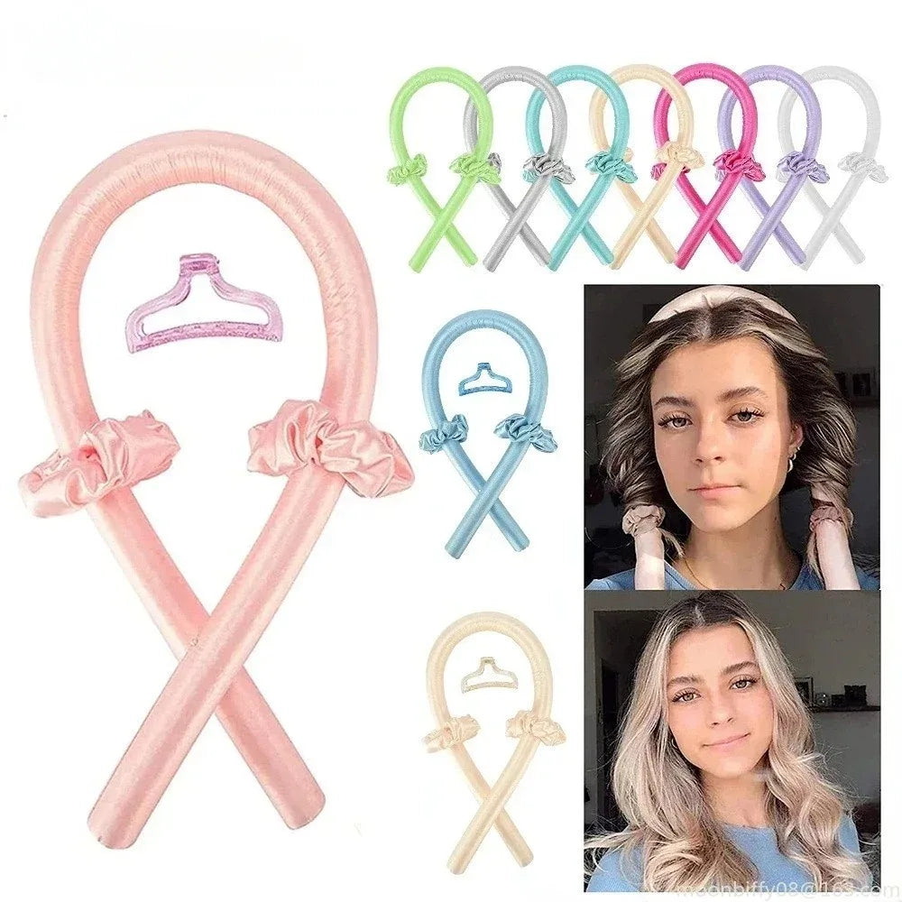 No Heat Silk Curls Ribbon Hair Rollers