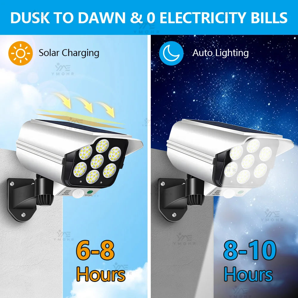 Simulation Monitoring Solar Lights Outdoor Waterproof Solar LED Motion Sensor Light