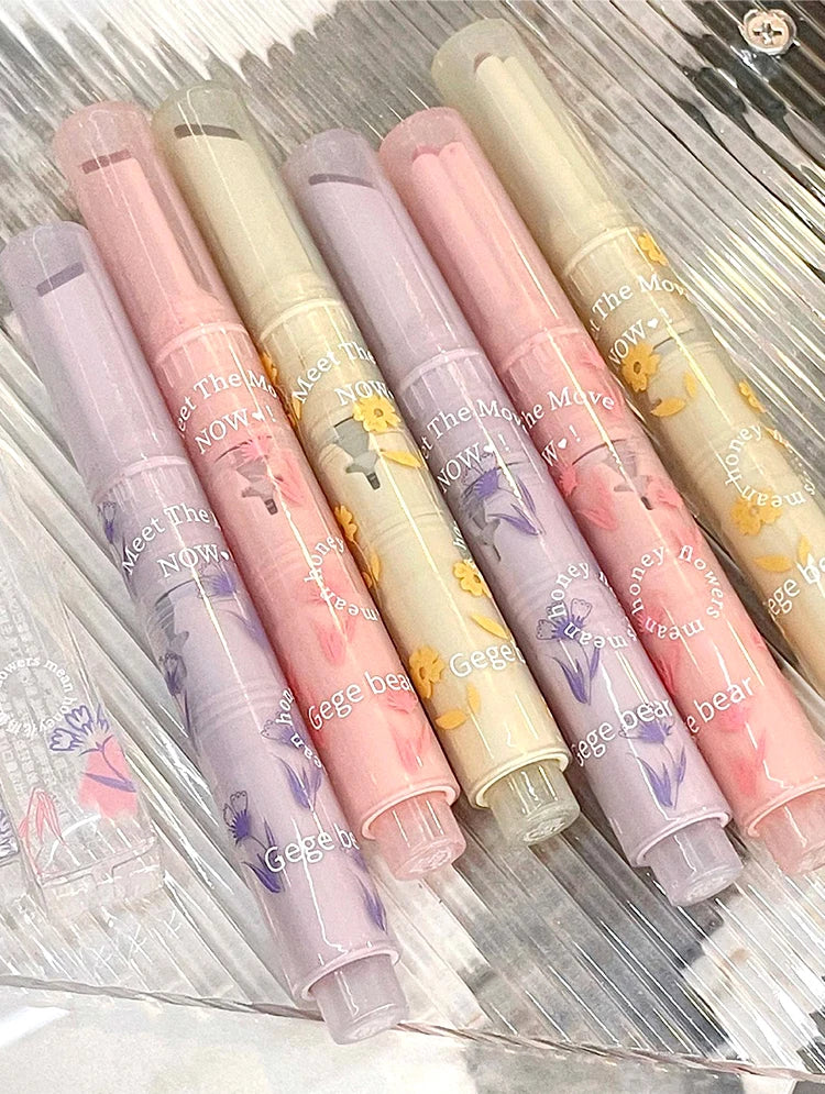 Gege bear flower lipstick with love