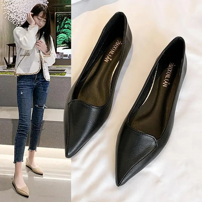 Women Fashion Pointed Toe Slip on Shoes
