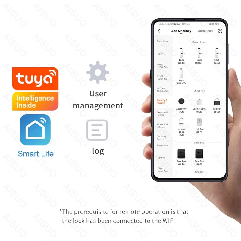 New Product TUYA WIFI Smartlock Fingerprint Lock, Smart Door Lock