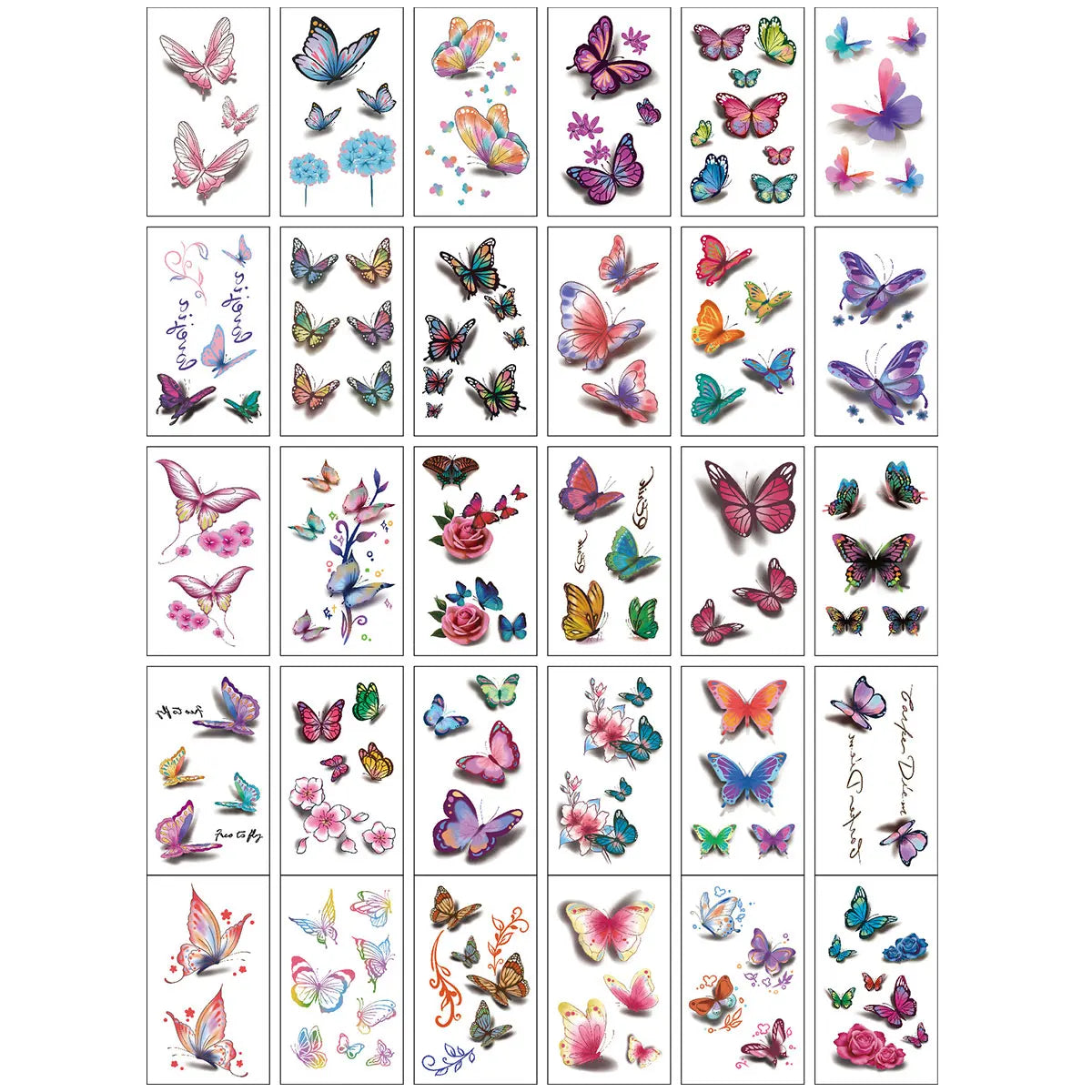 Butterfly Temporary Tattoo Stickers