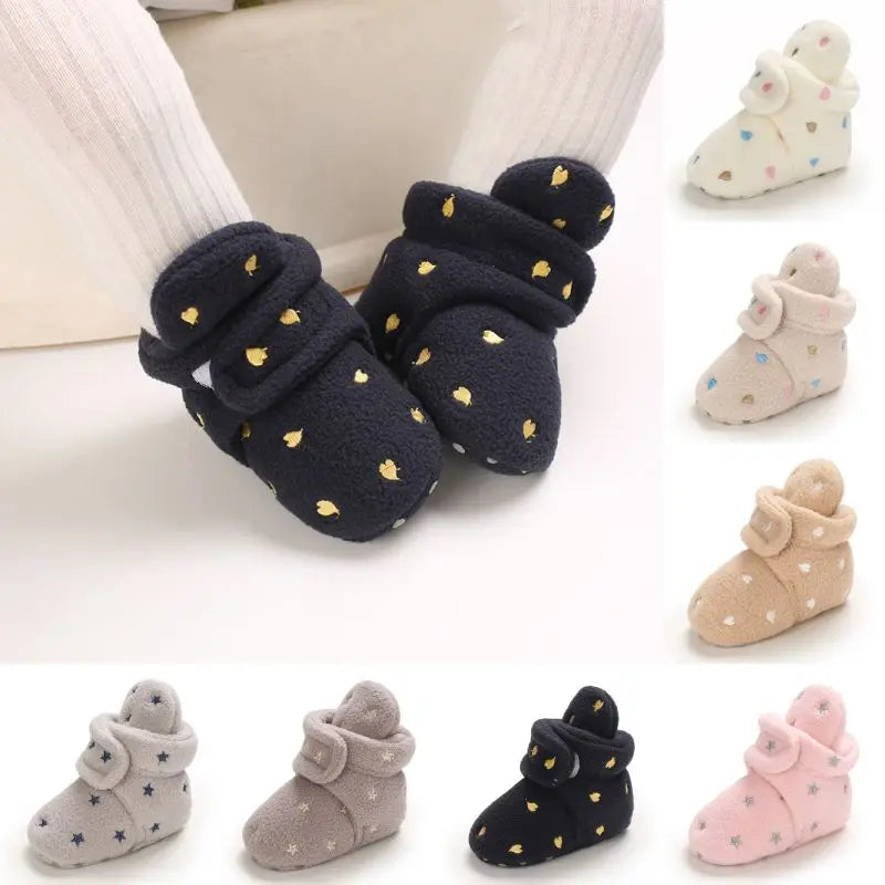 Newborn Baby Girls Boys Soft Booties Solid and comfortable