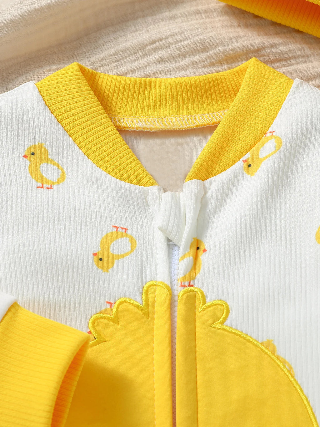 Cartoon Duck Long Sleeve With Duck Jumpsuit For Newborn