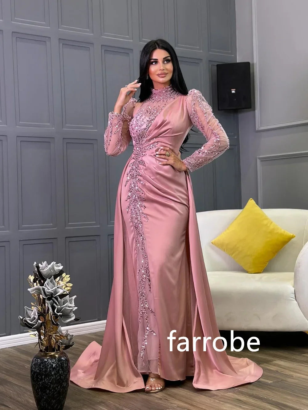Customized Fashion Jersey Pleat A-line O-Neck Midi Dresses