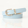 New PU Leather Simple Metal Buckle Belt