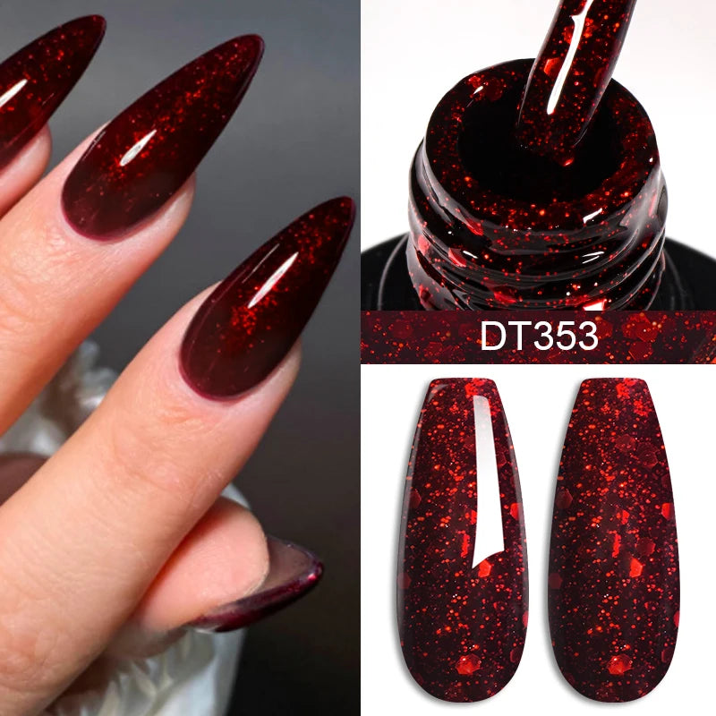 7ml Wine Red Gel Nail Polish Long-Lasting
