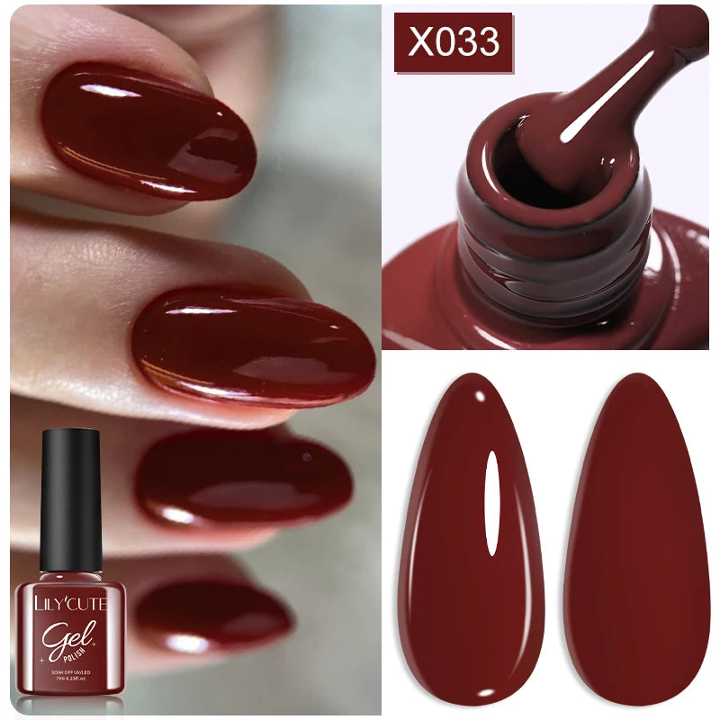 LILYCUTE 7ml Macaron Cream Gel Nail Polish