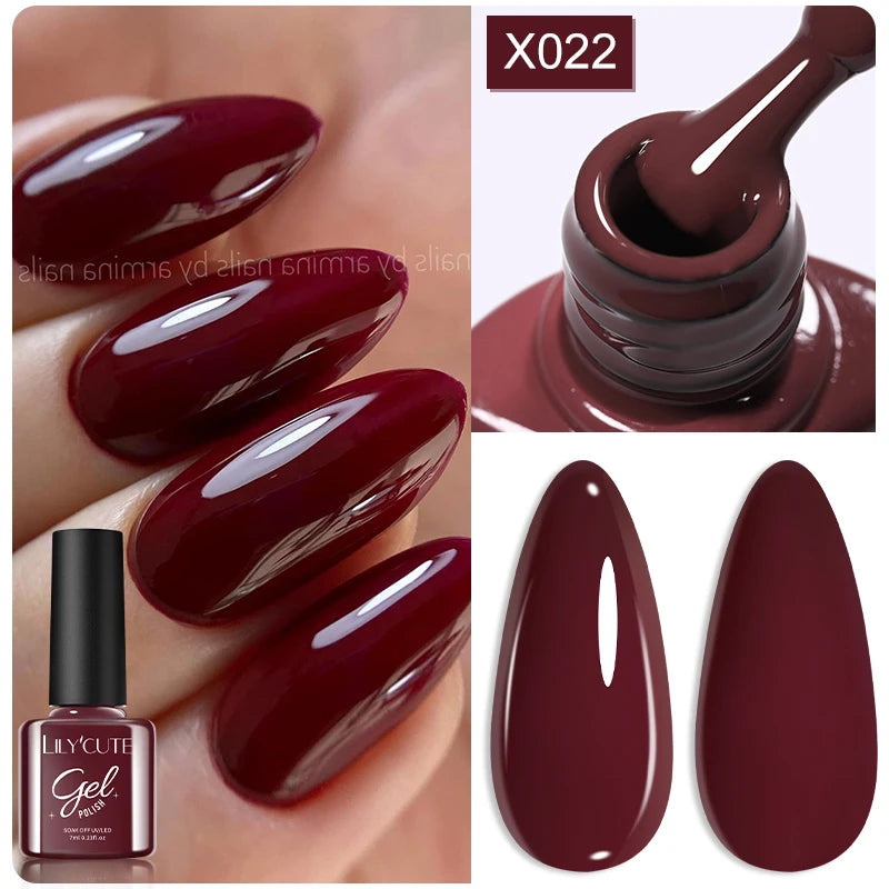 LILYCUTE Nude Crystal Rubber Base Gel Nail Polish