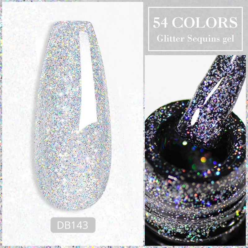 Gold Sliver Reflective Nail Gel Polish