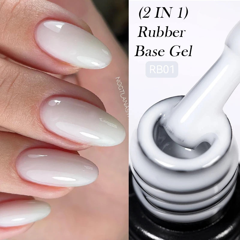 LILYCUTE Nude Crystal Rubber Base Gel Nail Polish