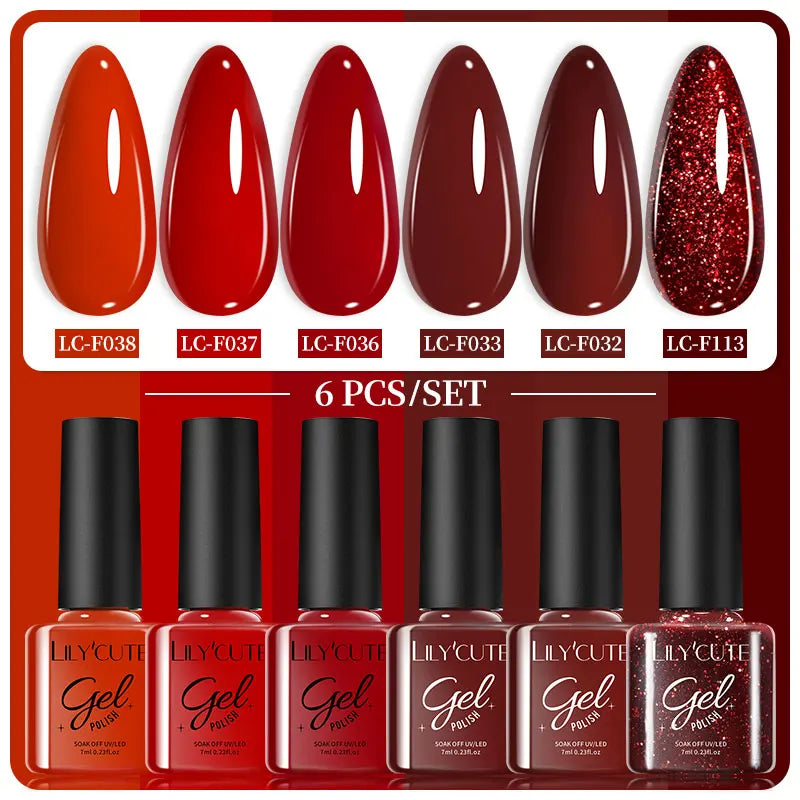 7ml 6Pcs Gel Nail Polish