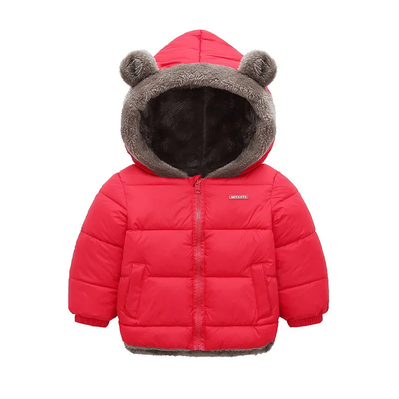 Baby Boys Girls Jacket Hooded Cotton Outerwear Children's