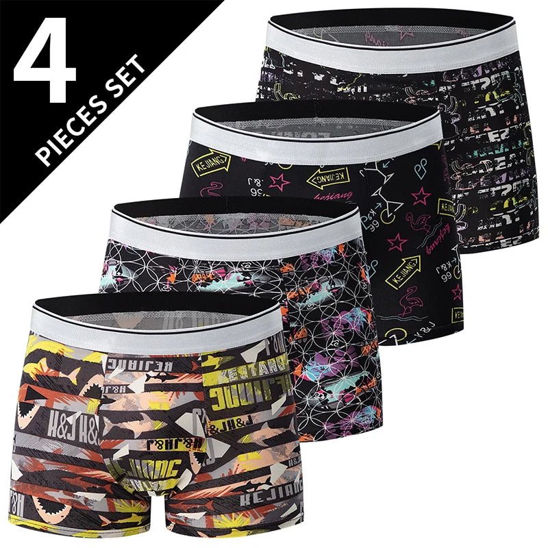 4/5Pcs MEN'S Waist plus Size Underwear