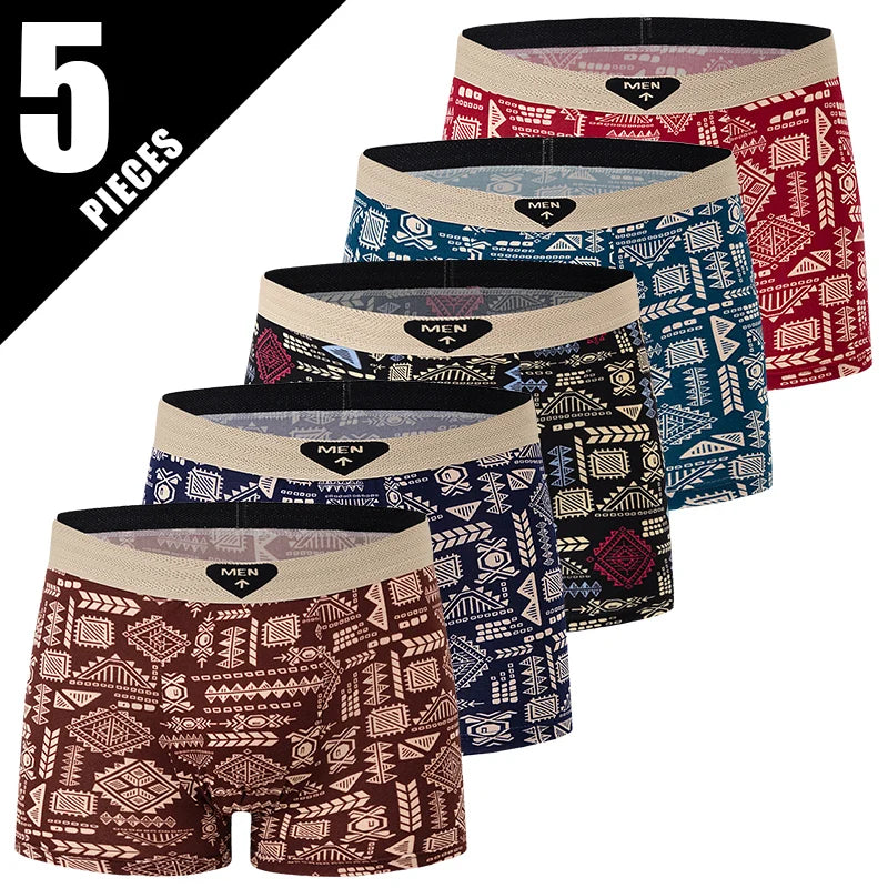 4/5Pcs MEN'S Waist plus Size Underwear
