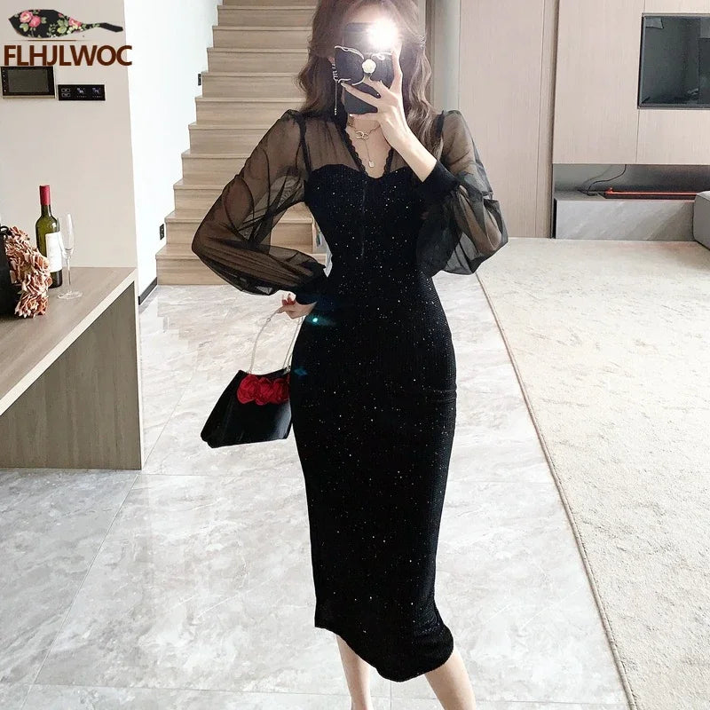 New Year French Design Party Dress Elegant