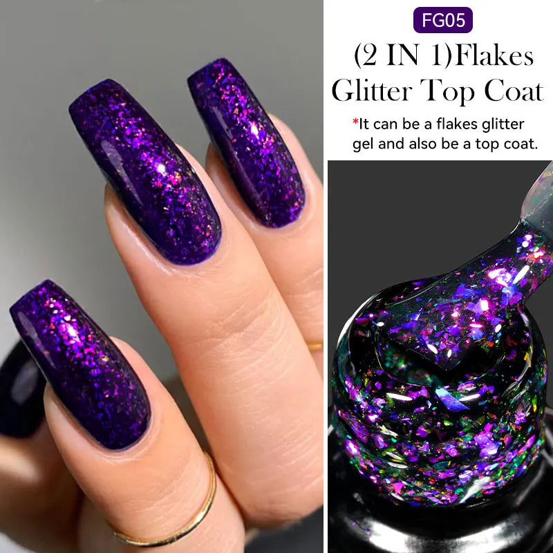 LILYCUTE Nude Crystal Rubber Base Gel Nail Polish