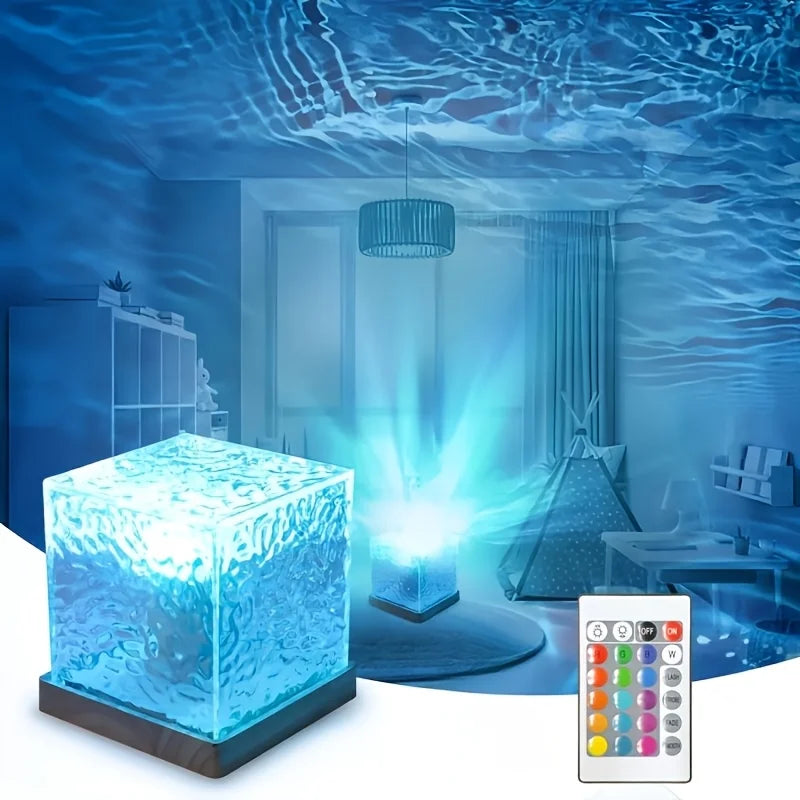 16Colors Night Light Remote Dimmable Auto Rotating