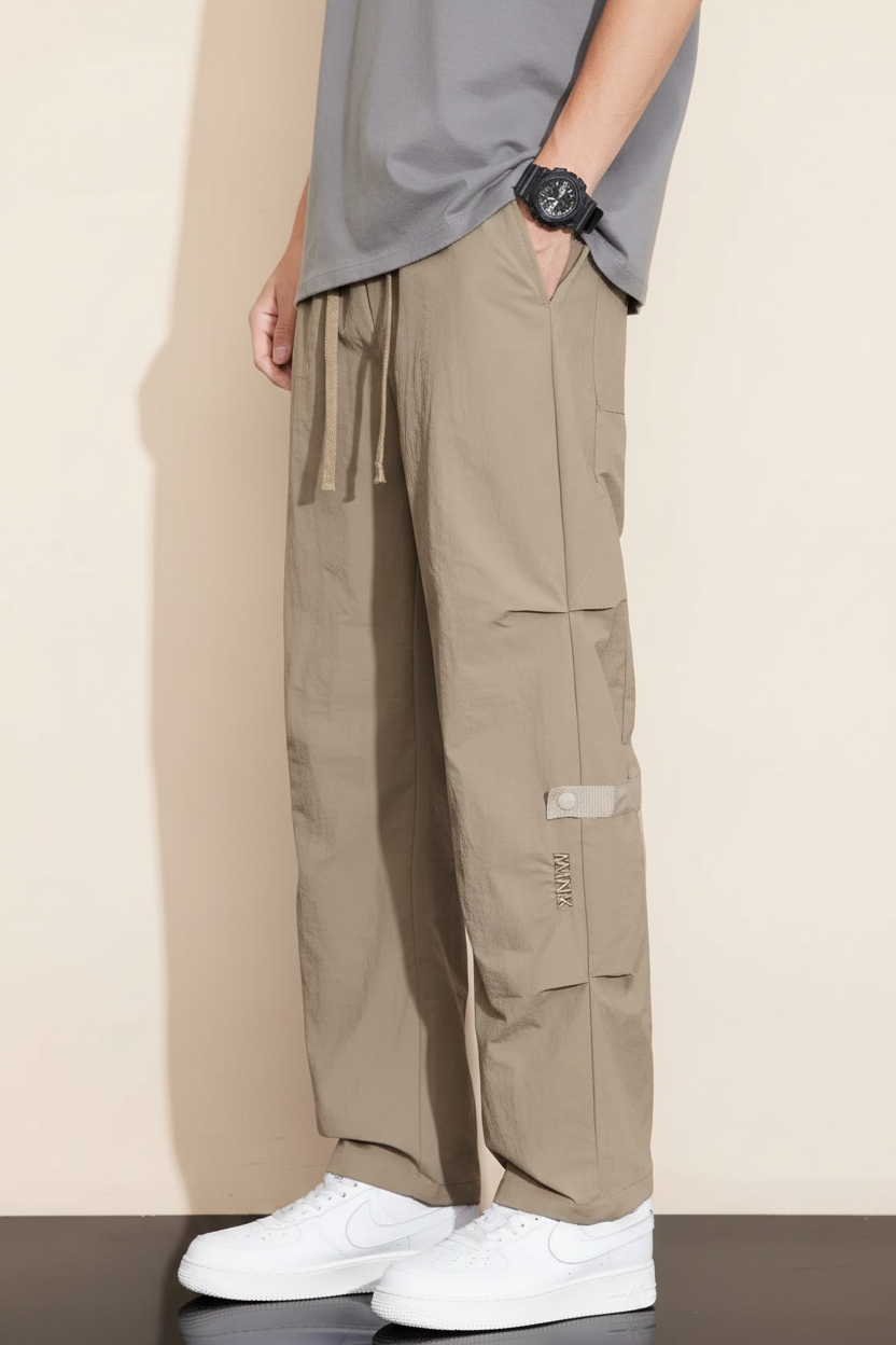 Men's Casual Cargo Pants | Lightweight Wide-Leg Trousers