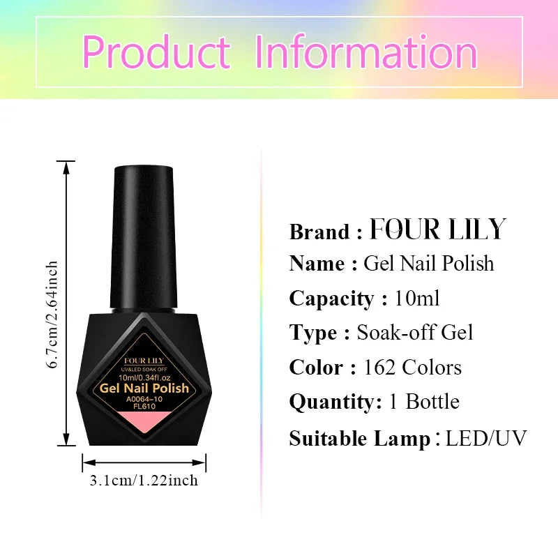10ml Gel Nail Polish 162 Colors