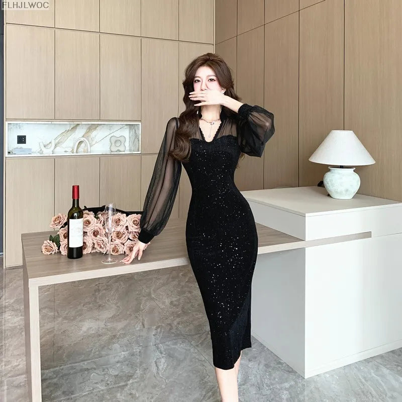 New Year French Design Party Dress Elegant