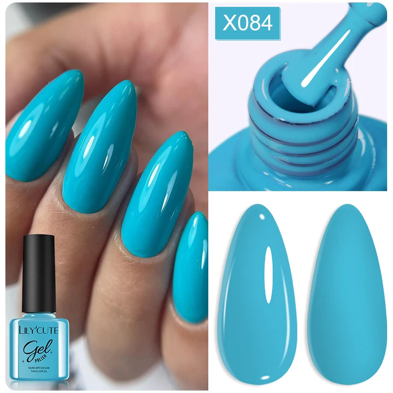 LILYCUTE 7ml Macaron Cream Gel Nail Polish