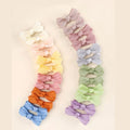 24Pcs Baby Girls Solid Bow Hair Clips Cute Mini Grosgrain Ribbons
