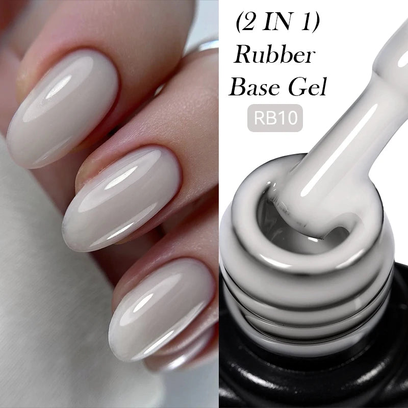 LILYCUTE Nude Crystal Rubber Base Gel Nail Polish