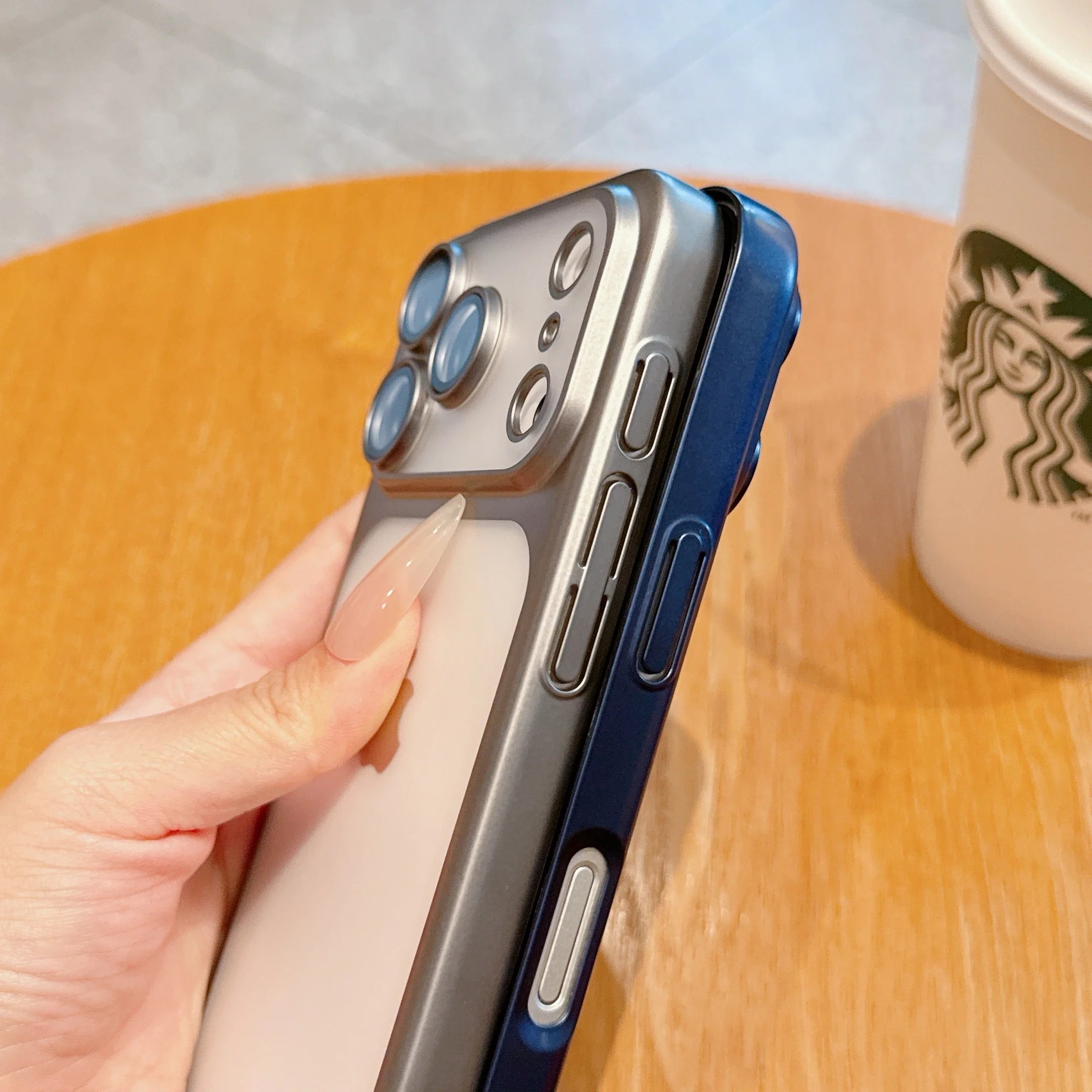 Phone Case For iPhone Air 17 Pro Max 16 15 14 Plating Frame Lens Glass