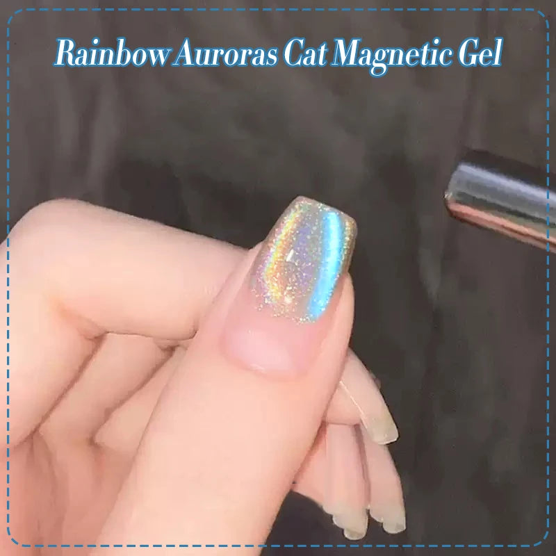 BORN PRETTY 10ml Rainbow Auroras Cat Magnetic Gel Nail Polish