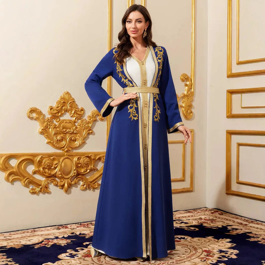 Muslim Sets Women Party Dresses , Kaftan Vestidos 2 Piece Suit
