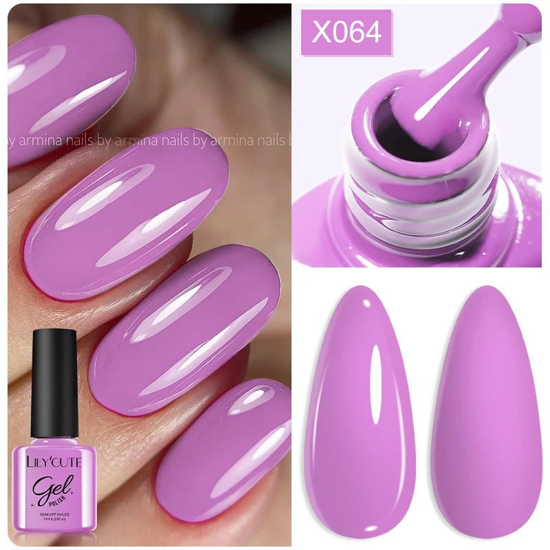 LILYCUTE 7ml Macaron Cream Gel Nail Polish