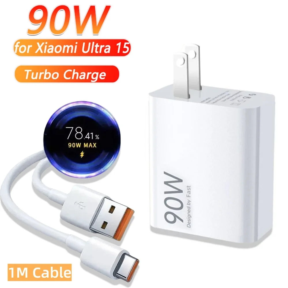 90W USB Fast Charging Adapter with Type C