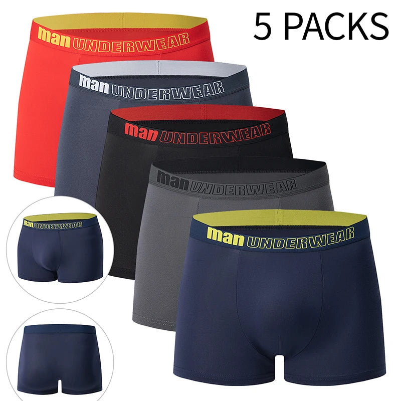 4/5Pcs MEN'S Waist plus Size Underwear