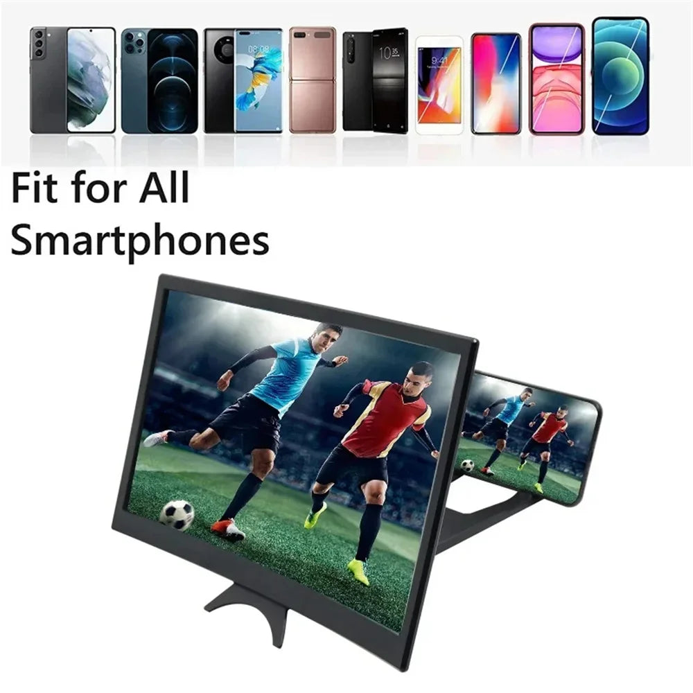 3D Mobile Phone Screen,12 Inch Enlarged Screen Foldable Holder
