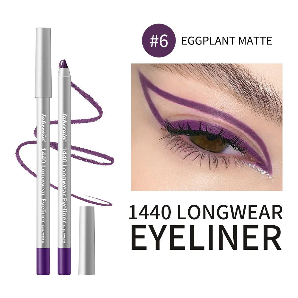 12 Colors Eyeliner Pencil Long-lasting