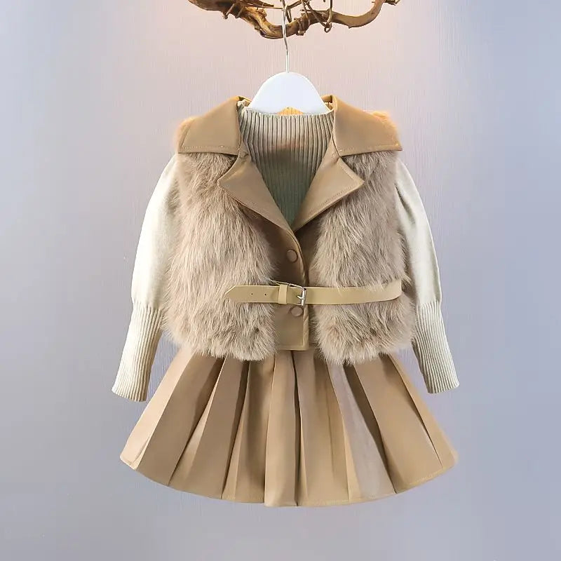 Girls Autumn and Winter Three Piece Set
