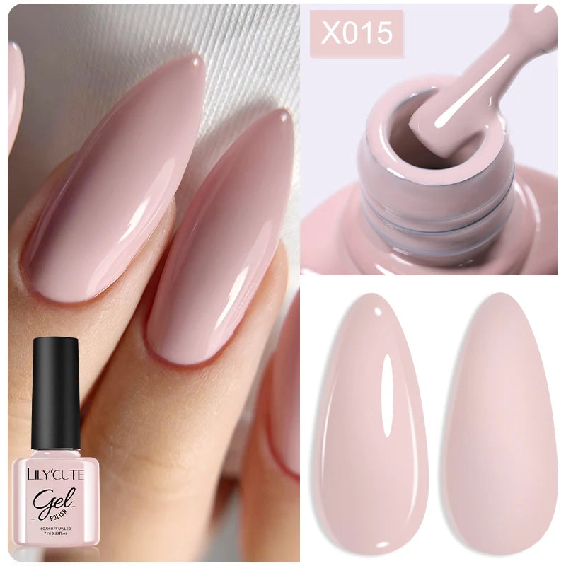 LILYCUTE 7ml Macaron Cream Gel Nail Polish
