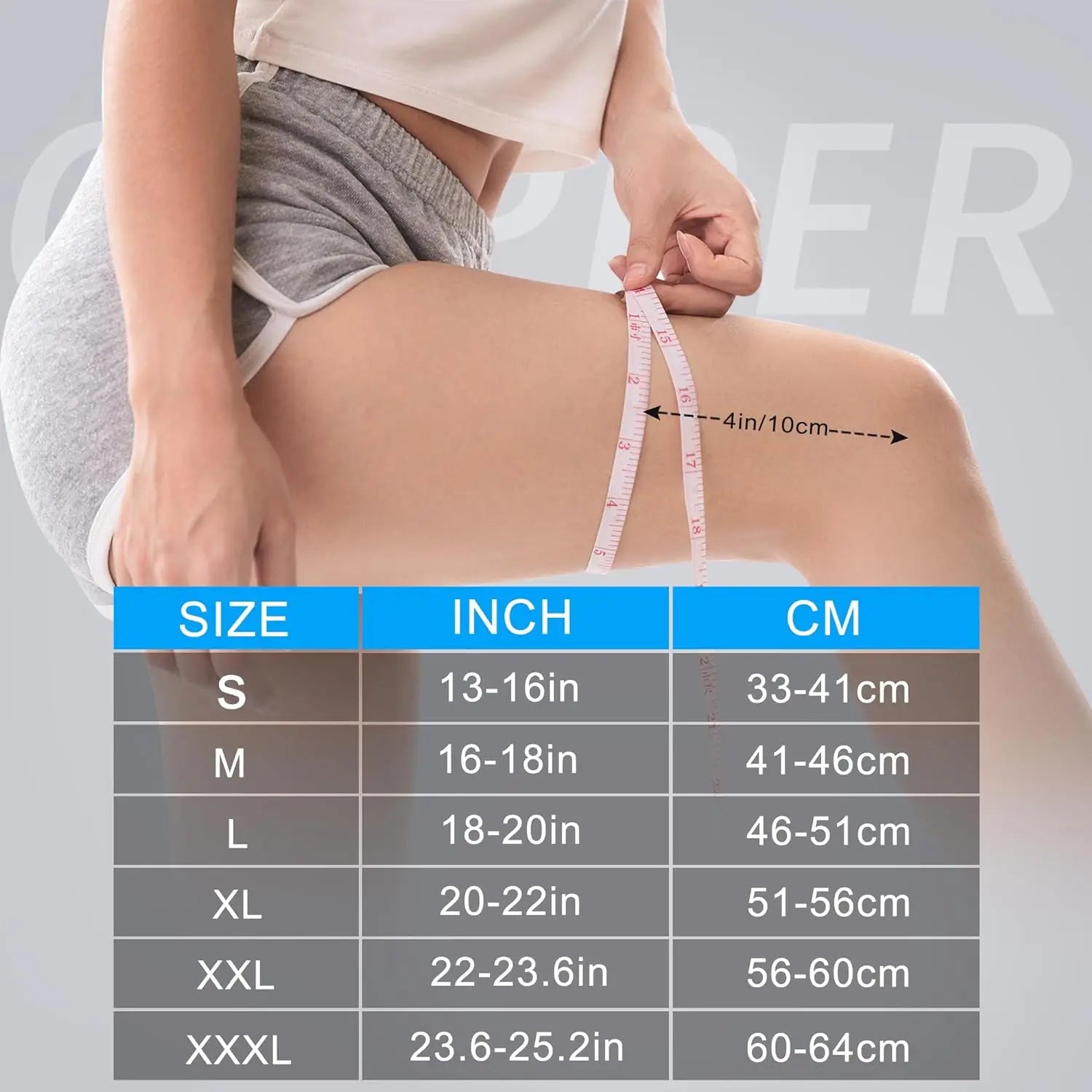 Copper Knee Braces with Strap for Knee Pain Women and Men