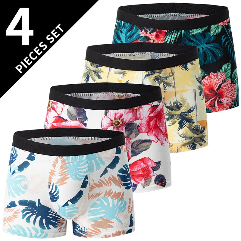 4/5Pcs MEN'S Waist plus Size Underwear