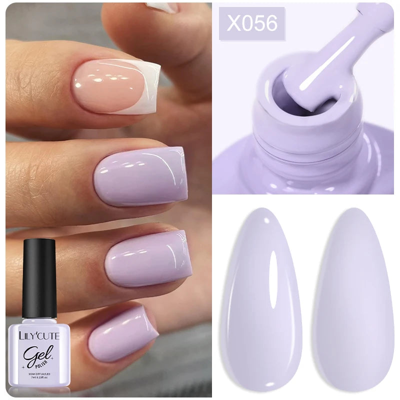 LILYCUTE 7ml Macaron Cream Gel Nail Polish