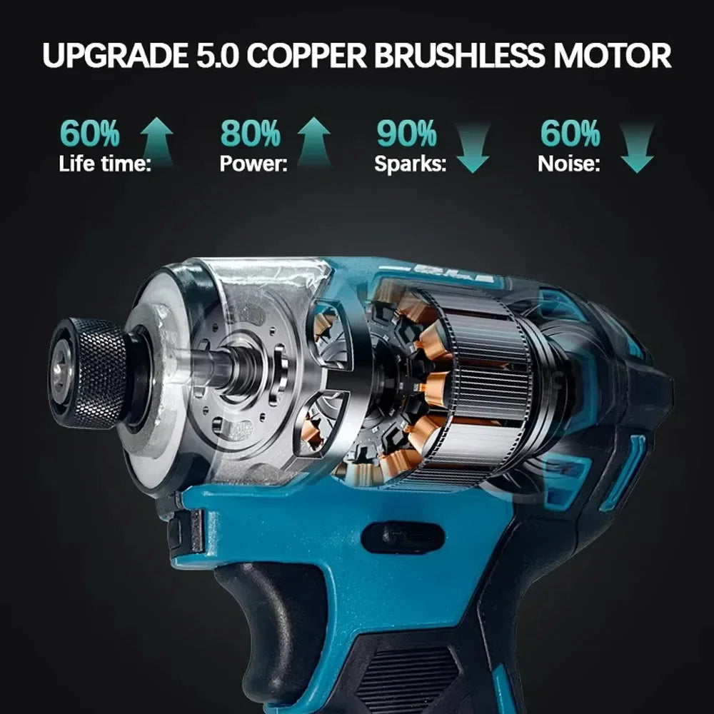 Makita DTD173 1800RPM Cordless Impact Driver 180N.m Brushless Motor Electric Drill Wood/Bolt/T-Mode For Makita Battery