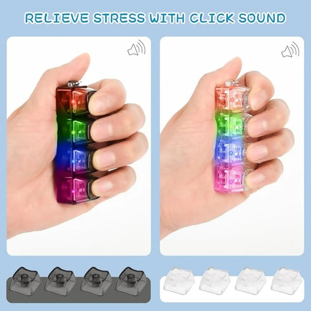 1PC LED Light Up Keyboard Keychain
