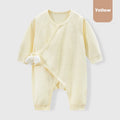Newborn Romper with Soft Knit Long Sleeve Wrap Onesie