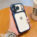 Phone Case For iPhone Air 17 Pro Max 16 15 14 Plating Frame Lens Glass