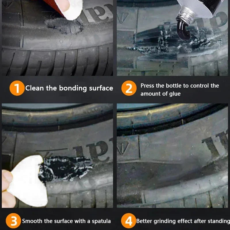 Tyre Repair Liquid  Black Strong Rubber Glues
