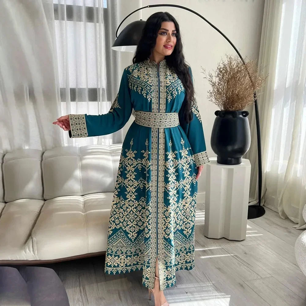 Muslim Women Zipper Long Dress Robe Dubai Abaya Outfits