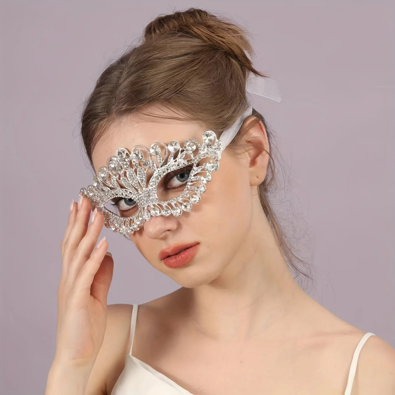 Fashion Crystal Rhinestone Bridal Mask For Women