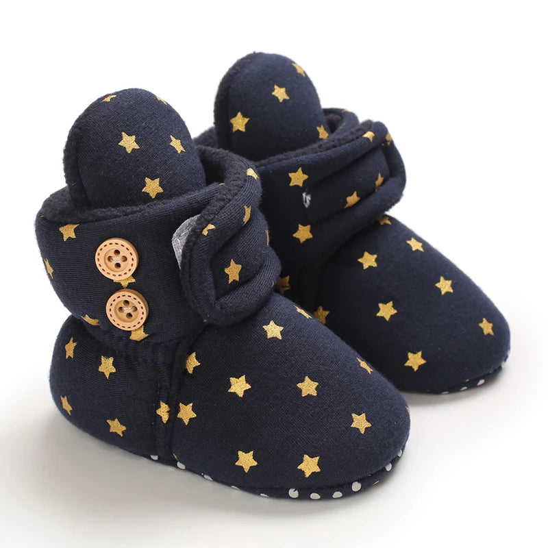 Autumn and Winter 0-1 Year Old Colorful Love Cotton Shoes